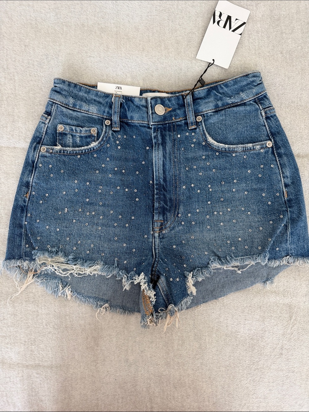 ZARA Diamond Studded Shorts